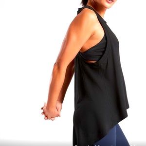 Athleta Tops | Euc Athleta Black Essence High Low Loose  size XXS
